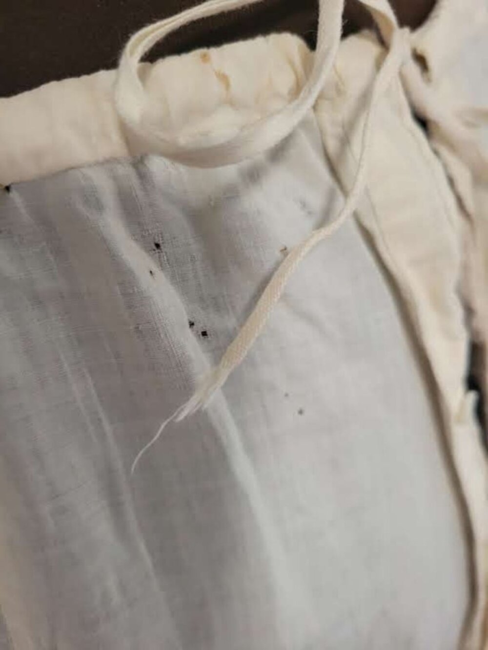 Vintage 1900's ace and Muslim Cotton Blouse and Underskirt - Picture 9 of 11